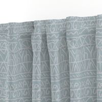 moroccan bohemian sketch shapes linen texture teal blue gray