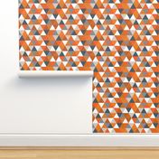 slate + orange triangles