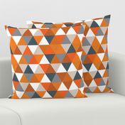 slate + orange triangles