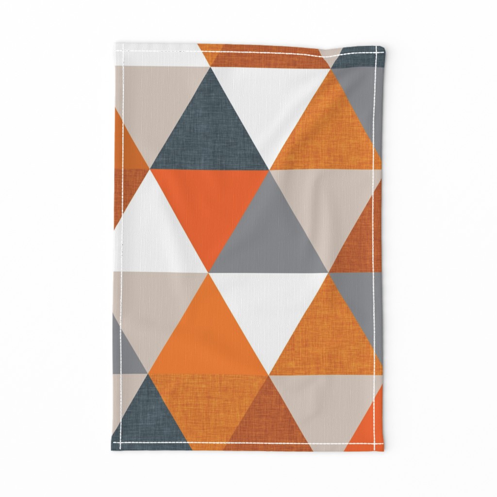 slate + orange triangle wholecloth