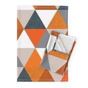 slate + orange triangle wholecloth