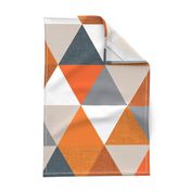 slate + orange triangle wholecloth