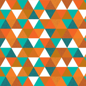 teal + orange triangles