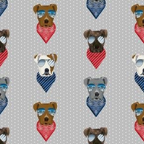 pitbull sunglasses summer bandana dog breed fabric grey