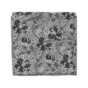 Golden Lily ~ Black and White Reverse ~ The William Morris Collection 