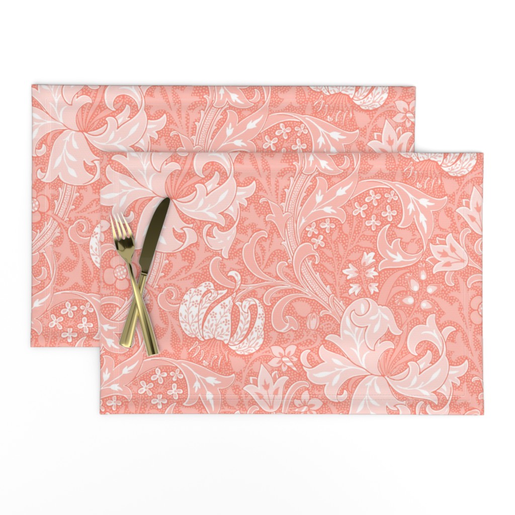 Golden Lily ~ Coral and White ~ The William Morris Collection