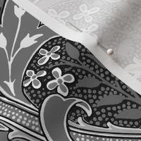 Golden Lily ~ Black and White Reverse ~ The William Morris Collection 