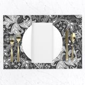 Golden Lily ~ Black and White Reverse ~ The William Morris Collection 