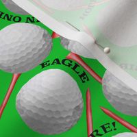 Golf Balls and Tees on Green