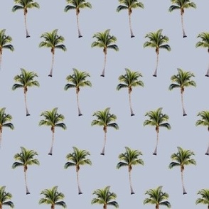 PALM TREE Vintage Blue Grey