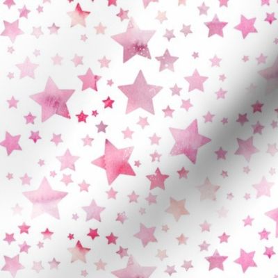 Stars - watercolour pink