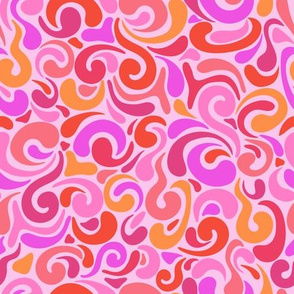 Lava swirls on pink