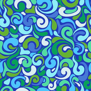 Blue swirls