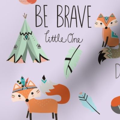 Brave little fox- on lavender