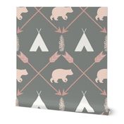 bear camp stripe gray