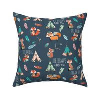 Brave little fox- on slate