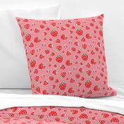 strawberry pattern soft pink