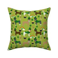 pitbull leprechaun (larger scale) dog breed fabric 