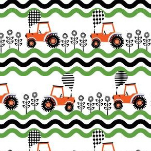 Farm tractor / orange