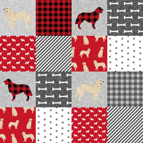 golden retriever pet quilt a cheater wholecloth dog breed fabric