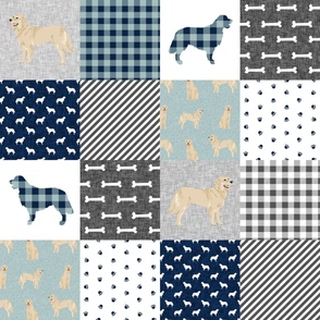 golden retriever pet quilt b cheater wholecloth dog breed fabric