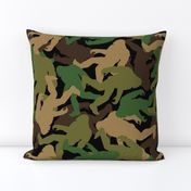 Forest Bigfoot Camoflauge in Earthy Greens Large