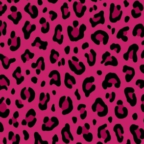★ LOVE LEOPARD – LEOPARD PRINT in HOT PINK ★ Medium Scale / Collection : Leopard spots – Punk Rock Animal Print
