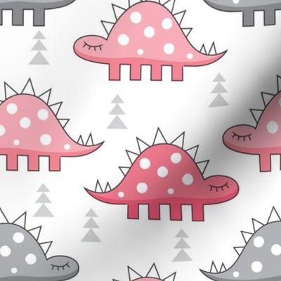 pink stegosaurus dinos