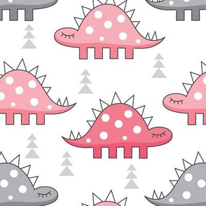 pink stegosaurus dinos