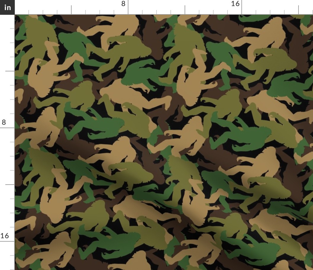 Hidden Bigfoot Camouflage - Cryptid Camo, Medium   