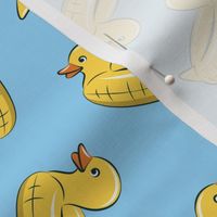 duck pool float - yellow and blue