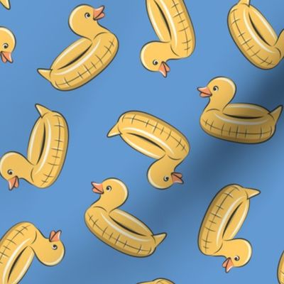 duck pool float - yellow and blue 2