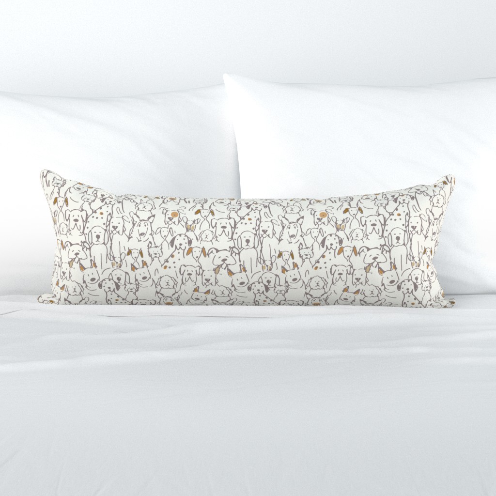 Neutral Extra long lumbar throw pillow cover | Spoonflower