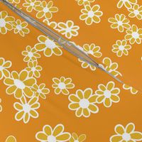 70s Flowers - Orange - Mini Daisy Coordinate-02