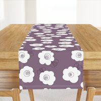 70s Flowers - Purple - Fluffy Flowers Coordinate-02