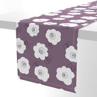 70s Flowers - Purple - Fluffy Flowers Coordinate-02