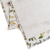 6 loveys: though she be but little, she is fierce baby blanket // blush sprigs and blooms