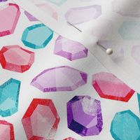 crystals  - purple, pink, aqua - small