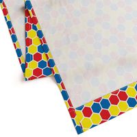 Hexagon Pattern in Solid Bright Colors