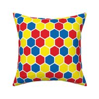 Hexagon Pattern in Solid Bright Colors