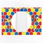 Hexagon Pattern in Textured Bright Colors