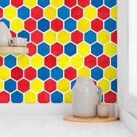 Hexagon Pattern in Textured Bright Colors