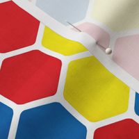 Hexagon Pattern in Textured Bright Colors