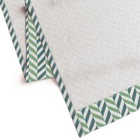 zigzag chevron green on white small scale