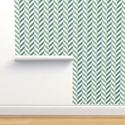 zigzag chevron green on white small scale