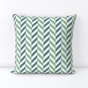 zigzag chevron green on white small scale