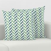 zigzag chevron green on white small scale