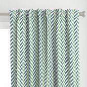 zigzag chevron green on white small scale