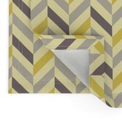 zigzag chevron gray on yellow small scale