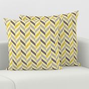 zigzag chevron gray on yellow small scale